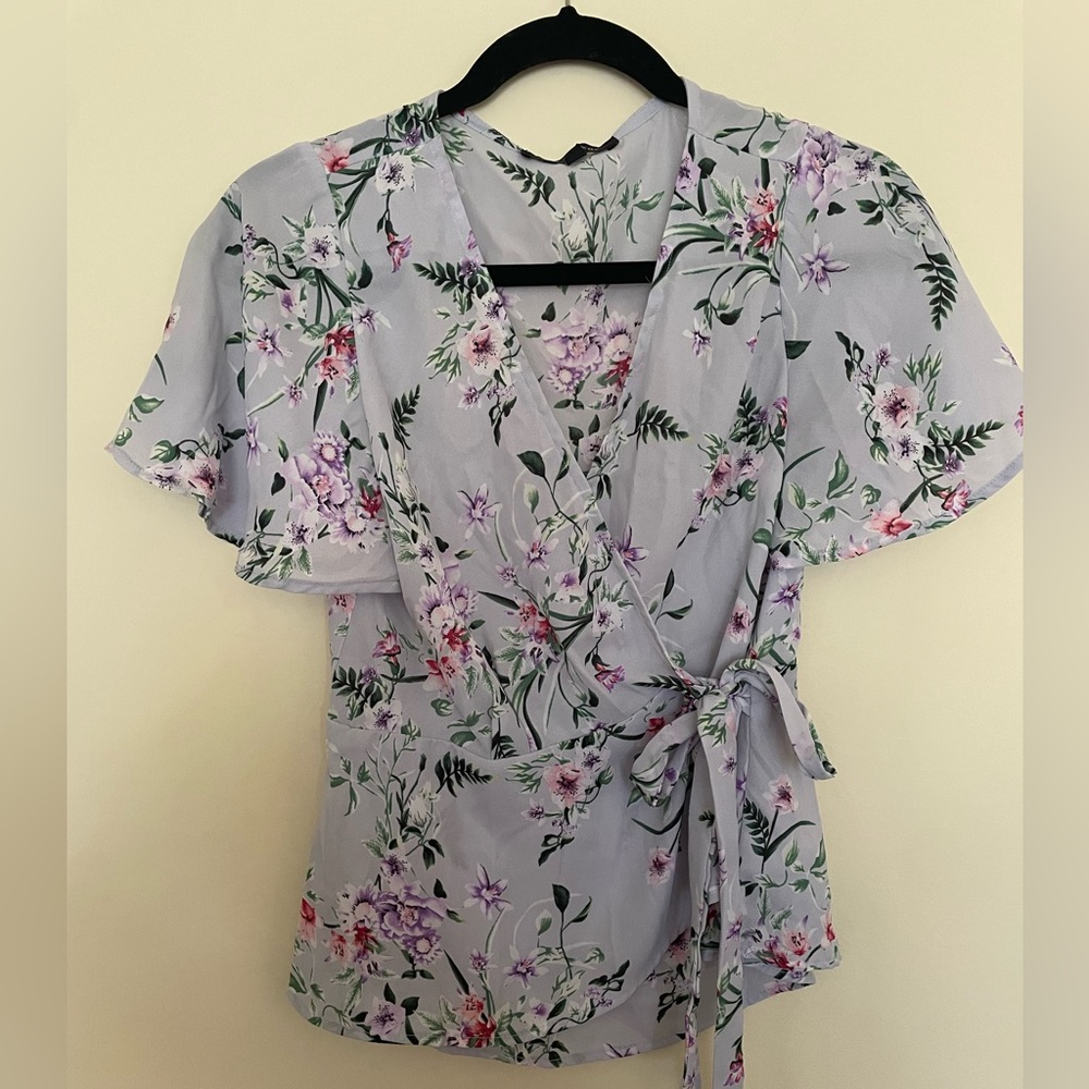 Floral Wrap Top